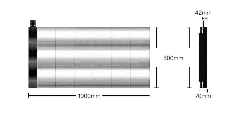 Seitlich emittierendes transparentes LED-Display1